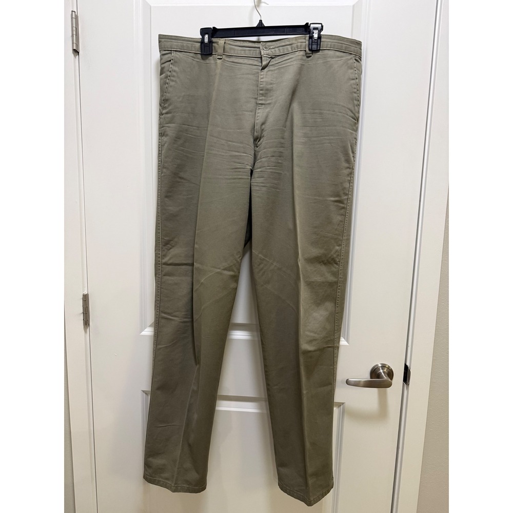 Dockers Mens 40x34 Olive Green Chino Pants Made in USA 100% Cotton Straight Leg